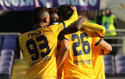FIORENTINA-VERONA 28-01-18.  ESULTANZA DI JAGOS VUKOVIC .SILPRESS