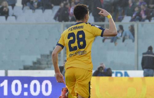 FIORENTINA-VERONA 28-01-18.  ESULTANZA DI ALEX FERRARI  .SILPRESS