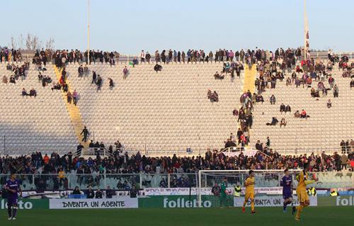 FIORENTINA-VERONA 28-01-18. CURVA FIESOLE DESERTA  .SILPRESS