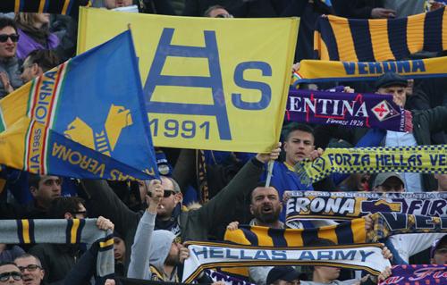FIORENTINA-VERONA 28-01-18. TIFOSI DEL VERONA  .SILPRESS